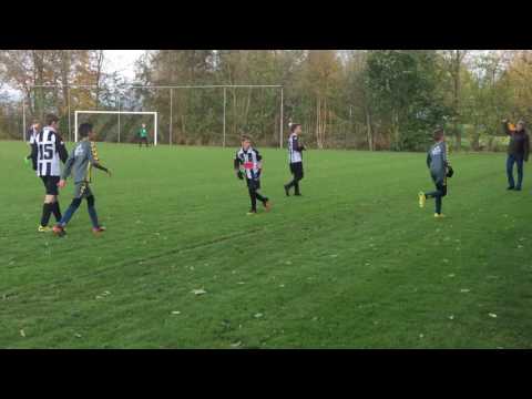 Tweede helft Hazerswoudse Boys JO13 - Voorschoten '97 JO13 19-11--2016