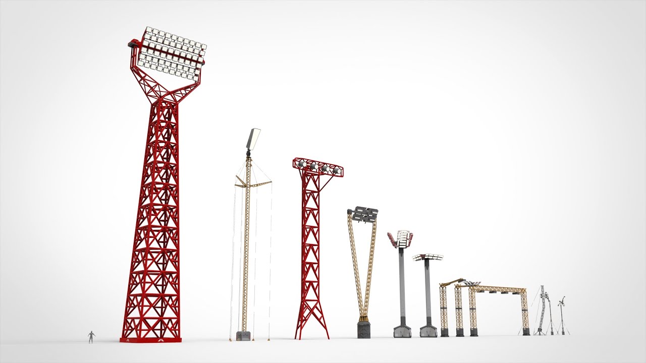 科幻泛光灯 12 3D 模型