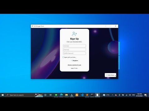 22 Modern UI - Python Graphical User Interface | Login/Register Form | PySide, PyQt, Qt