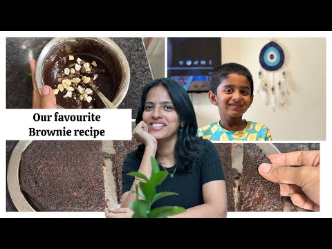 Eggless Brownie Recipe with My Son | Fun Tamil Vlog + Easy Brownie Recipe 