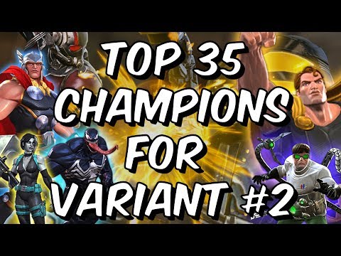 Top 35 Champions for Variant 2 - Mystery In The Micro Realms - Marvel Contest of Champions