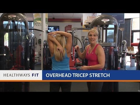 Standing Overhead Tricep Stretch | myworkouts.io