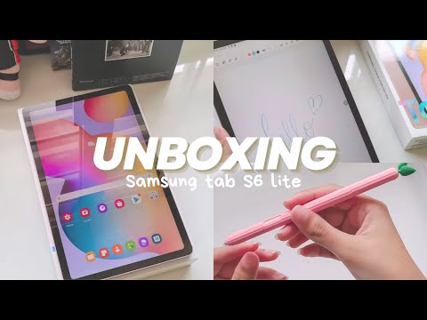 Samsung tab S6 lite unboxing📦🌷 + Accesories | Soft aesthetic☁️| asmr + lofi music