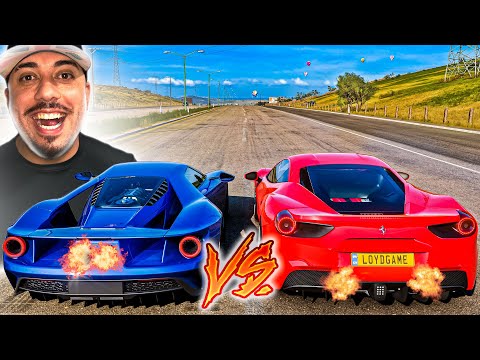 QUAL É MAIS RAPIDO? FERRARI 488 GTB VS FORD GT - FORZA HORIZON 5 GAMEPLAY