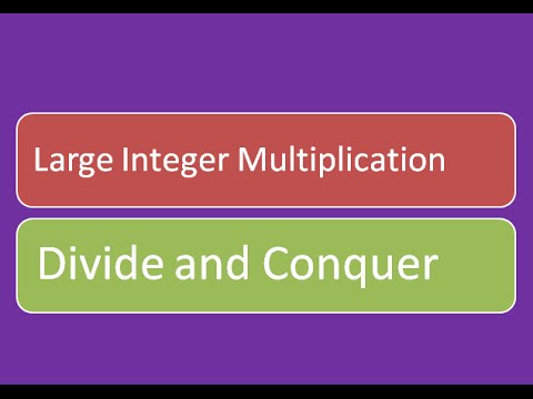 Large Integer Multiplication using Divide and Conquer
