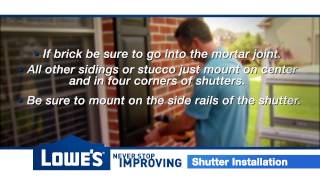 Lowes   Shutter Install