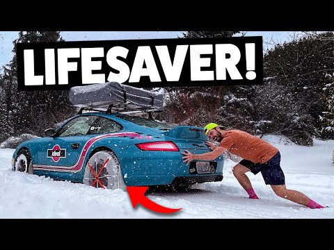 Autosocks On My 911 In A BLIZZARD