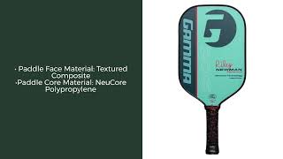 Video thumbnail: GAMMA Riley Newman 206 Middleweight Composite Pickleball Paddle