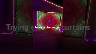 Trying out two Twinkly curtains on my garage doors