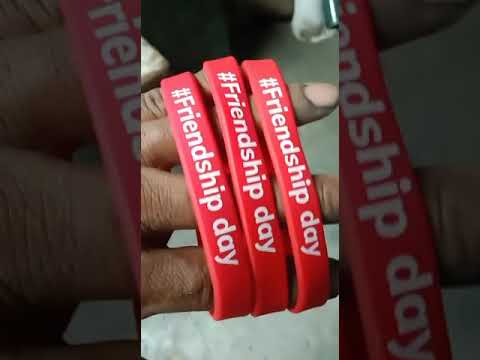 Happy friendship day silicon wristband