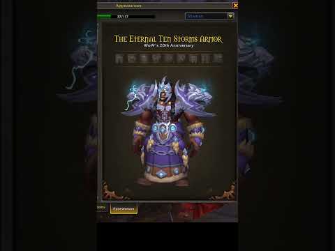 NEW Shaman Tier 2 Armor Set - 20th Anniversary World of Warcraft #shorts #worldofwarcraft