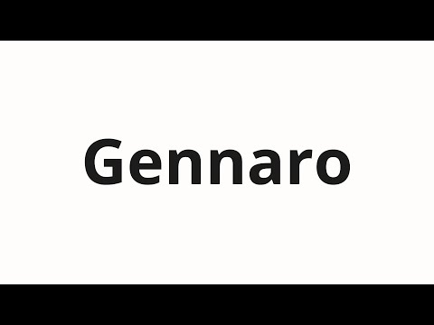 How to pronounce Gennaro
