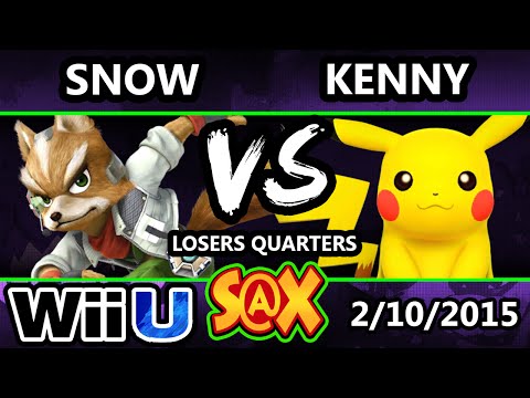 S@X - Snow (Fox) Vs. Kenny (Pikachu) SSB4 Losers Quarters - Smash 4 - Smash Wii U