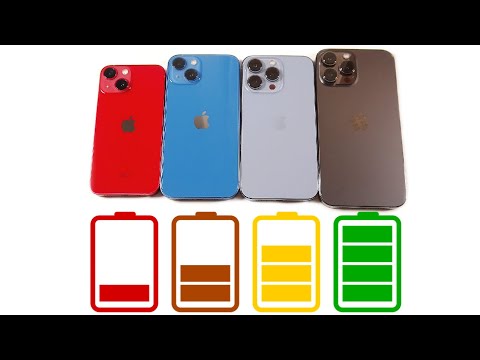 iPhone 13 vs 13 Mini vs 13 Pro vs 13 Pro Max Battery Drain Test!