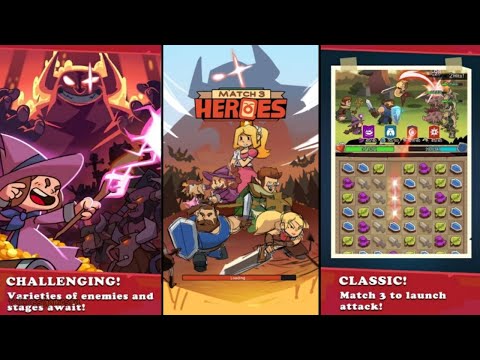 Match 3 Heroes Gameplay Android | New Game - YouTube