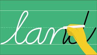 How to write a cursive letter “n” in lowercase