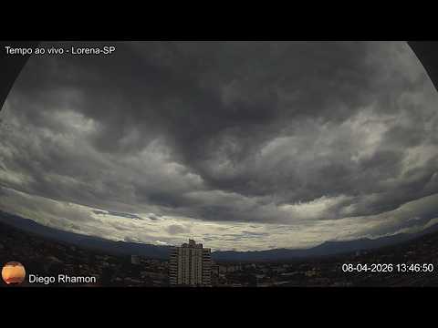 Céu de Lorena-SP (com passagem de tempestade à tarde) - 08/04/2026 (tarde/noite)