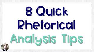 Rhetorical Analysis Essay Tips | Coach Hall Writes