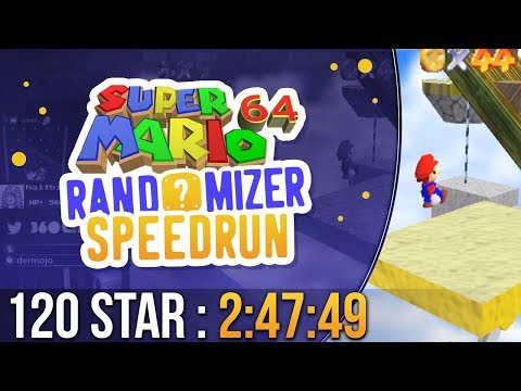 Super Mario 64 Randomizer 120 Star Speedrun in 2:47:49