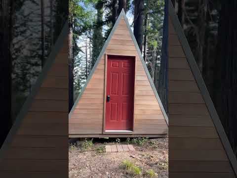 Micro A frame treehouse tour.  #diy #aframecabin #treehouse