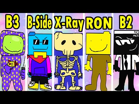 Ron VS X-Ray VS B-SIDE VS B2 VS B3 - Friday Night Funkin'