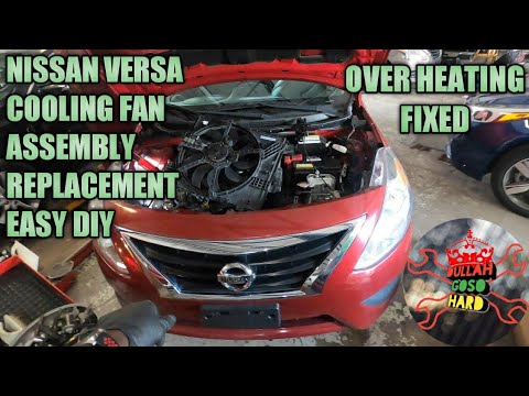 Nissan versa cooling/ radiator fan replacement (over heating fixed)