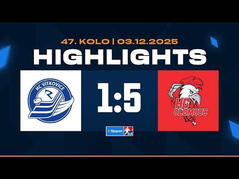 Highlights | HC Vítkovice Ridera vs. HC Olomouc 1:5 | 03.12.2025