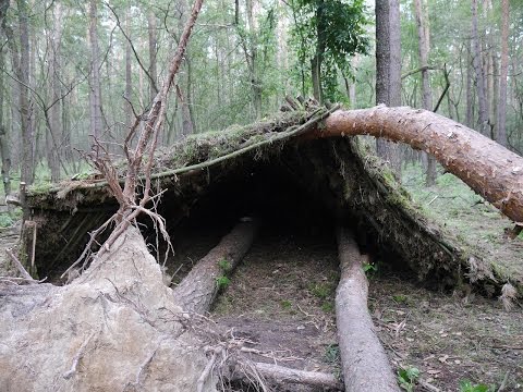 Buschcraft Lager Shelter bauen Teil 2