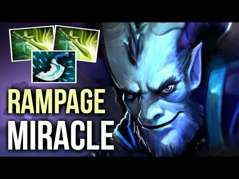 Miracle- Brutal Riki Dagger and Double Butterfly 32 Kills Crazy MMR Gameplay 7.03 Dota 2