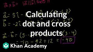 Calculating dot and cross products with unit vector notation | Physics | Khan Academy