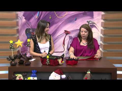 Mulher.com 21/10/2014 - Cesto Natalino em feltro por Katia Gonzales Parte 1