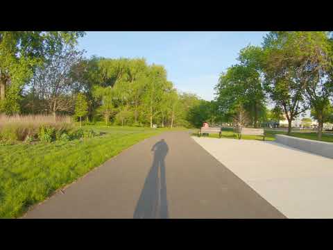 [4K] Biking around the Mystic Reservation Paths Medford Massachusetts Mystic River