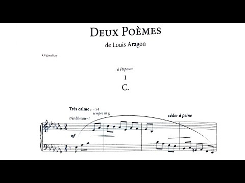 Francis Poulenc - Deux poèmes de Louis Aragon [With score]