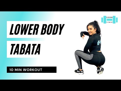 10 Minute - LOWER BODY TABATA - Calorie Burn & Sculpting Workout | No Equipment | Giovana Fitness