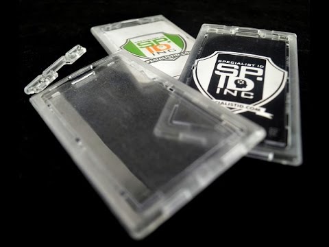 Clear Vertical Locking Plastic Card Holder