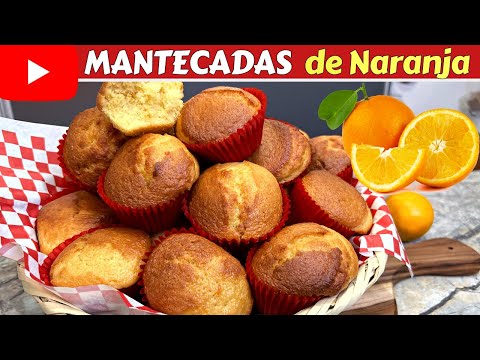 MANTECADAS de NARANJA🍊 Muy ESPONJADITAS Dulce Hogar Recetas 💕
