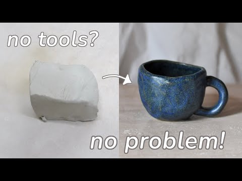 How to make a Ceramic Mug - no wheel required! // Pinch Pot Tutorial // pottery at home