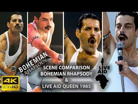 Bohemia Rhapsody Movie 2018 VS Live Aid Queen 1985