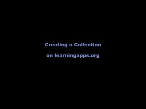 Creating a Collection on learningapps.org