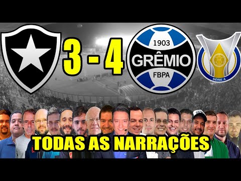 Todas as narrações - Botafogo 3 x 4 Grêmio | Brasileirão 2023