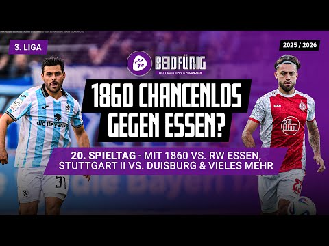 3. Liga Tipps ⚽ 20. Spieltag Prognose mit 1860 vs. Essen, Rostock vs. Aue🔥 Die "Beidfüßig" Analyse
