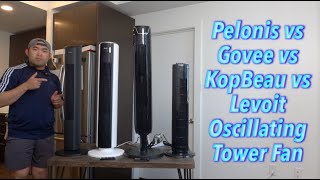 Pelonis vs Govee vs KopBeau vs Levoit Oscillating Tower Fan
