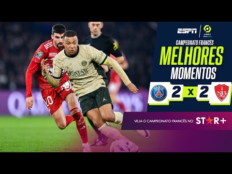 Gols e lances de PSG x Brest