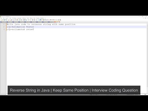 Reverse String In Java Keep Same Position Interview Coding Question