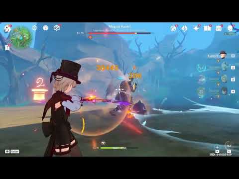Lyney 70/70 LV6 Talent Damage test vs Maguu kenki - Genshin Impact