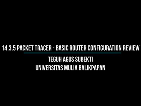 14.3.5 Packet Tracer - Basic Router Configuration Review