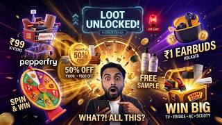 Pepperfry 10 Items ₹99 & Flat 50% Off | Instamart Loot | ₹1 Earbuds | Win Scooty, TV & More