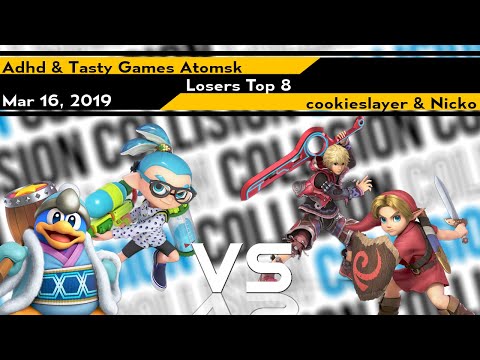 [Smash Ultimate] Collision 2019 (L.Top 8) - Adhd & Tasty Games Atomsk vs cookieslayer & Nicko