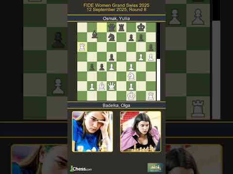 🇦🇹 Olga Badelka vs Yuliia Osmak 🇺🇦 | FIDE Women Grand Swiss 2025 | Round 8