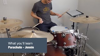 Parachute - Jennie drum lesson (Short Grooves)